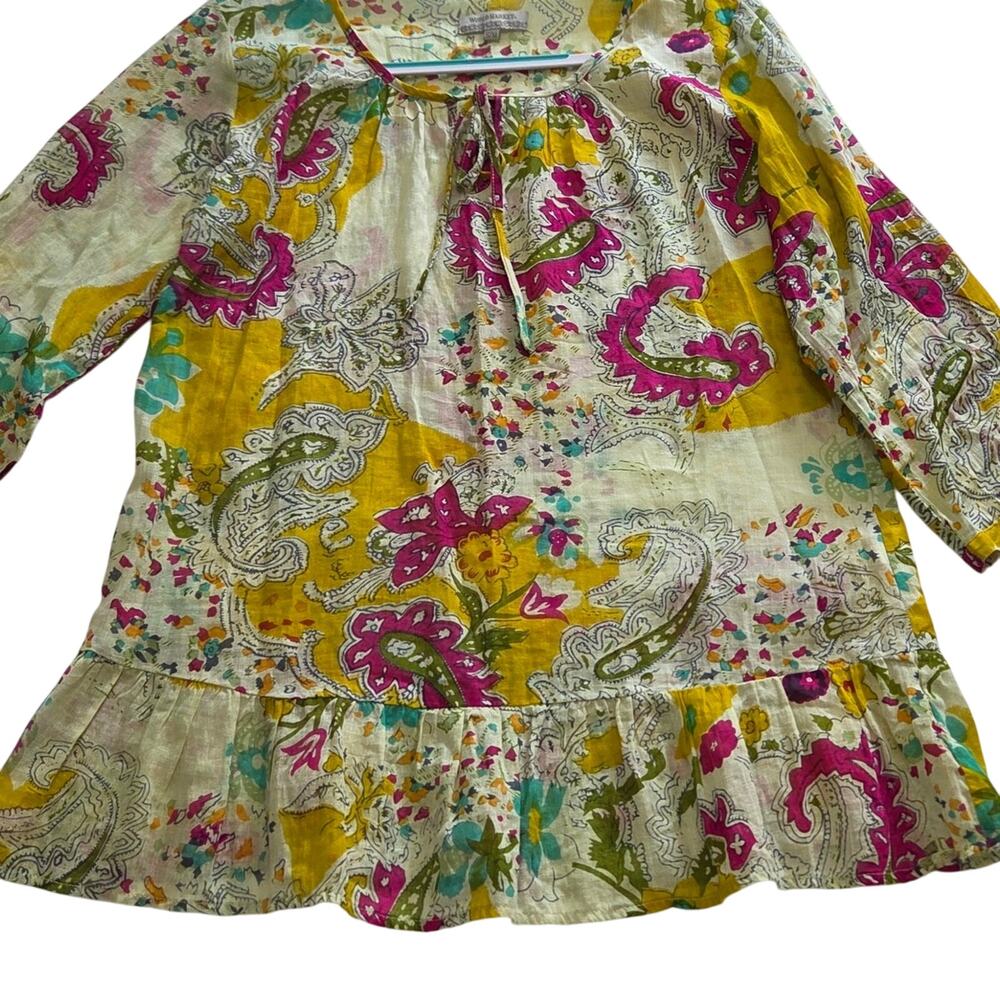 World Market Woman's Light Multi-Colored Blouse size S/M